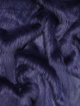 Faux Fake Fur Solid Shaggy Long Pile Fabric / Eggplant / EcoShag 15 Yard Bolt
