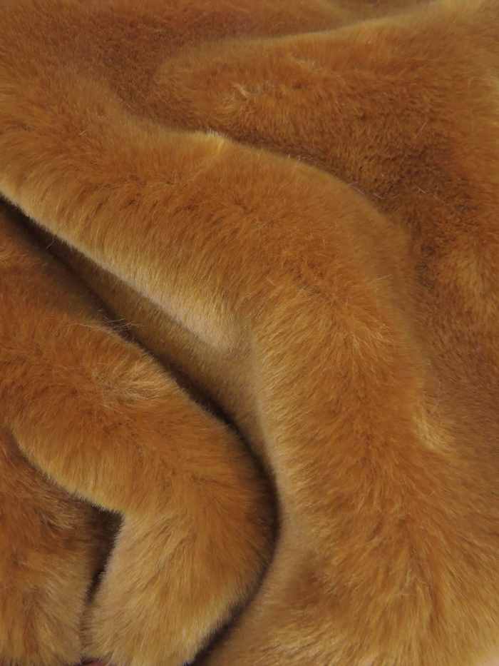 Saddle Half Shag Faux Fur Fabric (Beaver)(Knit Backing) / Sold By The Yard