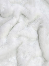 Tinsel Tip Short Shag Faux Fur / White Holographic / Sold By The Yard