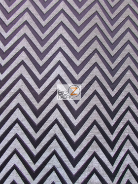 Zig Zag Chevron Upholstery Fabric / Brown / Sold By The Yard