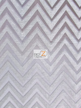 Zig Zag Chevron Upholstery Fabric / Khaki / Sold By The Yard
