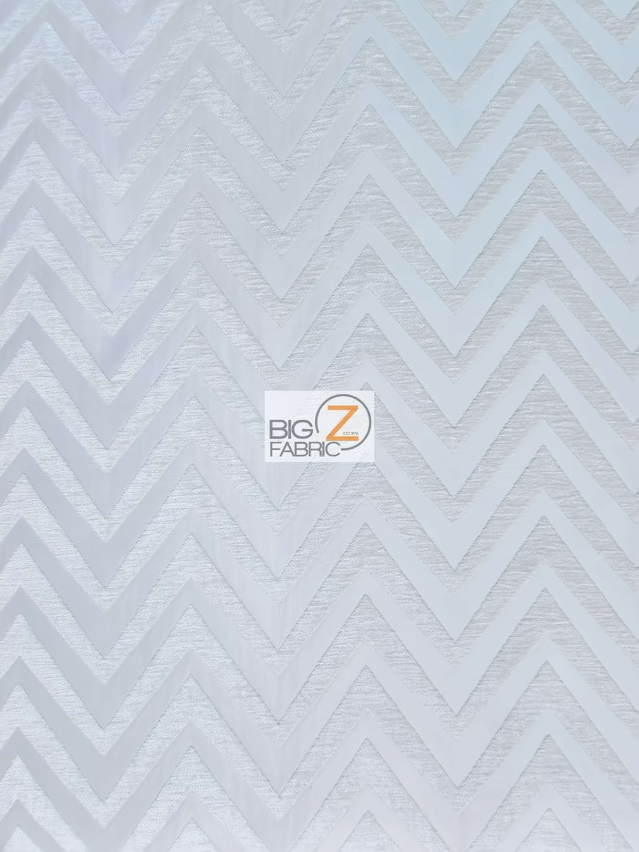 Zig Zag Chevron Upholstery Fabric / Natural / Sold By The Yard