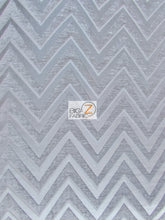 Zig Zag Chevron Upholstery Fabric / Stone / Sold By The Yard
