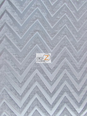 Zig Zag Chevron Upholstery Fabric / Stone / Sold By The Yard