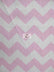 Poly Cotton Fabric 1" Zig Zag Chevron / White/Pink / Sold By The Yard