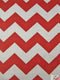 Poly Cotton Fabric 1" Zig Zag Chevron / Sold By The Yard