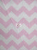Poly Cotton Fabric 1" Zig Zag Chevron / Pink/White / 50 Yard Bolt