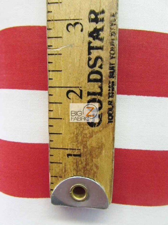 Poly Cotton 1 Inch Stripe Fabric / Pink/White / 50 Yard Bolt