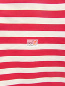 Poly Cotton 1 Inch Stripe Fabric / Red/White / 50 Yard Bolt-1
