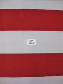 Poly Cotton 2 Inch Stripe Fabric / Red And White / 50 Yard Bolt-1