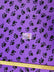Purple/Black Velboa Animal Paw Short Pile Fabric / By The Roll - 50 Yards